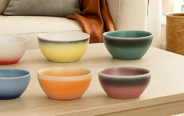 Juego de vajilla Studio Tavola Fire 30 piezas / 6 personas - 6 platos llanos, 6 platos para desayuno, 6 cuencos, 6 tazas de café y 6 vasos de café