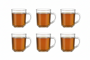 Vasos para Té Cookinglife 220 ml Vidrio Transparente - Juego de 6 para Bebidas Calientes