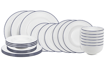 Cookinglife Juego de vajilla Whitmore 24 piezas / 6 personas - 6 platos de cena, 6 platos de desayuno, 6 platos hondos y 6 cuencos