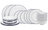 Cookinglife Juego de vajilla Whitmore 24 piezas / 6 personas - 6 platos de cena, 6 platos de desayuno, 6 platos hondos y 6 cuencos