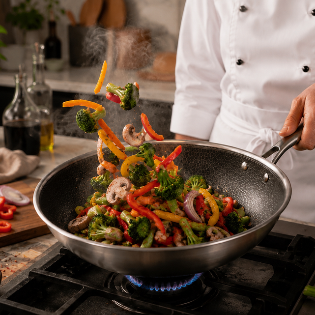 Can you stir-fry on an ordinary gas stove without a wok?