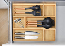 Cookinglife Cookware set - Cookware set - black wood 5 pieces - Slotted spoon, soup ladle, spaghetti spoon, spatula & serving spoon