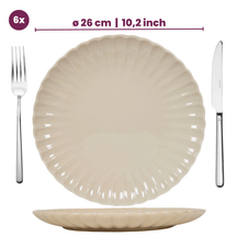Cookinglife Dinner Plates Cardida Beige ø 26 cm - 6 pieces