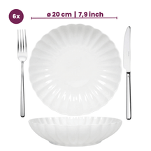 Cookinglife Deep Plates Cardida Off White ø 20 cm - 6 pieces