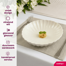 Cookinglife Deep Plates Cardida Off White ø 20 cm - 6 pieces