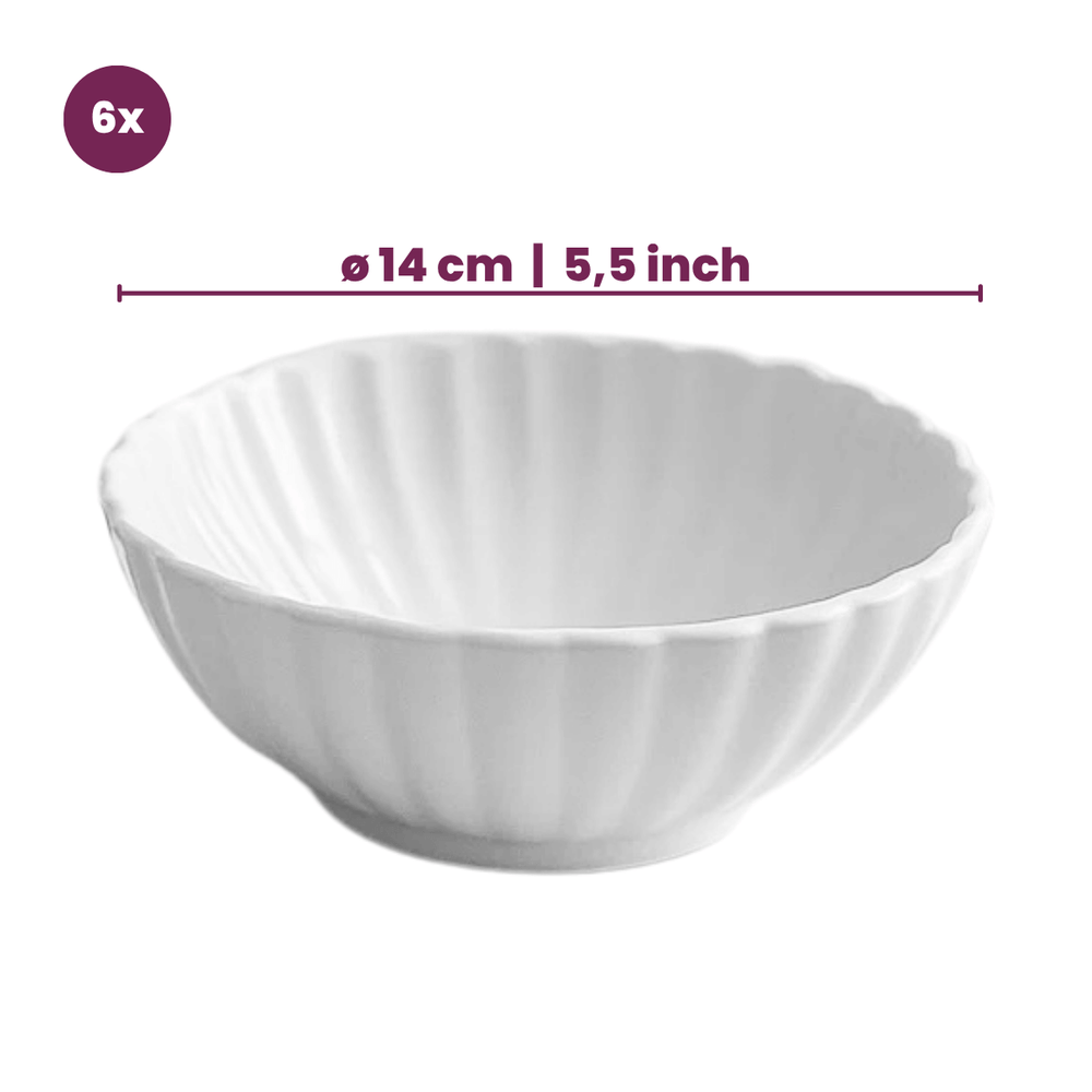 Juego de vajilla Cookinglife Cardida Off White 18 piezas / 6 personas - 6 platos de cena, 6 platos de desayuno y 6 cuencos