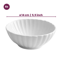 Juego de vajilla Cookinglife Cardida Off White 18 piezas / 6 personas - 6 platos de cena, 6 platos de desayuno y 6 cuencos