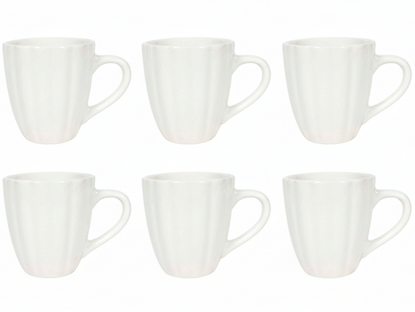 Cookinglife Tazas Cardida Blanco Roto 350 ml - 6 unidades