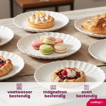Cookinglife Platos para desayuno / Platos para postre Cardida Blanco roto ø 19.5 cm - 6 piezas