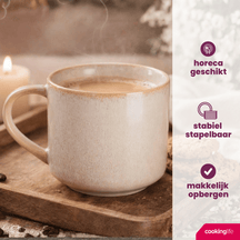 Cookinglife Coffee Mugs Serene Sand 330 ml - Pottery - 4 pieces
