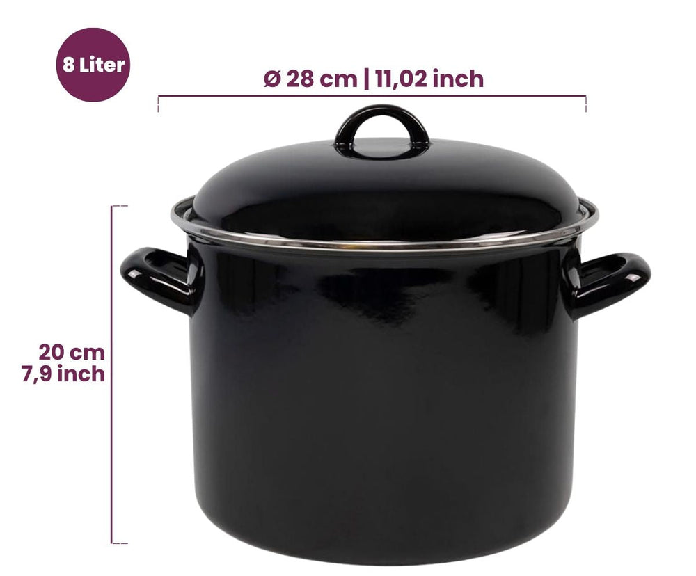 Cooking Soup pot - Black - ø 24 cm / 8 liters