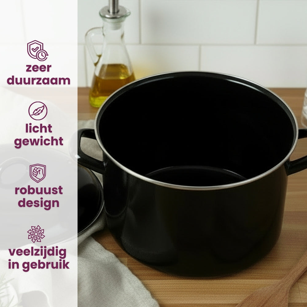 Cooking Soup pot - Black - ø 24 cm / 8 liters