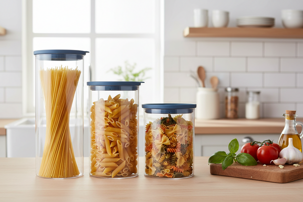 Cookinglife Set de frascos para almacenamiento - Vidrio - ø 13 cm - 1.5 / 1.9 / 2.5 litros - 3 piezas