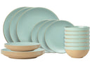 Costa Nova Dinnerware Set Arenito Aqua 18-piece / 6 persons - 6 dinner plates, 6 breakfast plates & 6 bowls