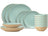 Costa Nova Dinnerware Set Arenito Aqua 18-piece / 6 persons - 6 dinner plates, 6 breakfast plates & 6 bowls