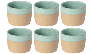 Costa Nova Tazas de Café Arenito Aqua 200 ml - 6 piezas