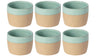 Costa Nova Tazas de Café Arenito Aqua 200 ml - 6 piezas
