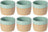 Costa Nova Tazas Arenito Aqua 360 ml - 6 piezas