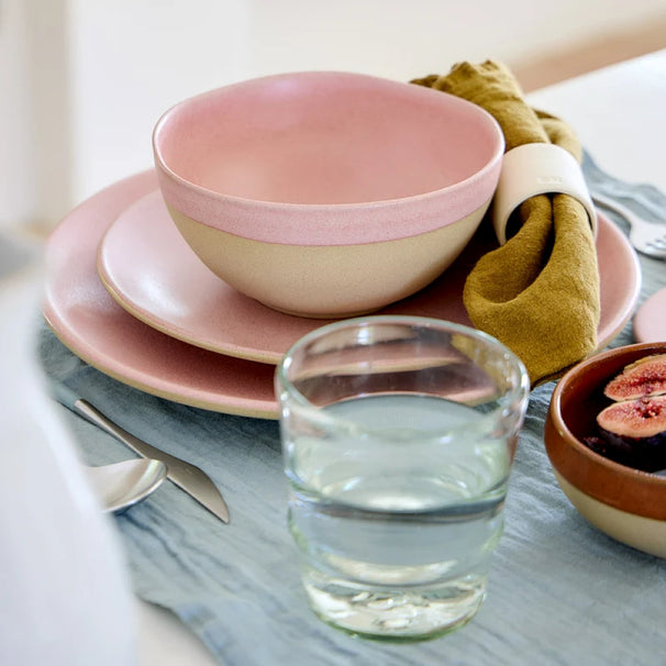 Costa Nova Dinnerware Set Arenito Mauve Rose 18-piece / 6 persons - 6 dinner plates, 6 breakfast plates & 6 bowls