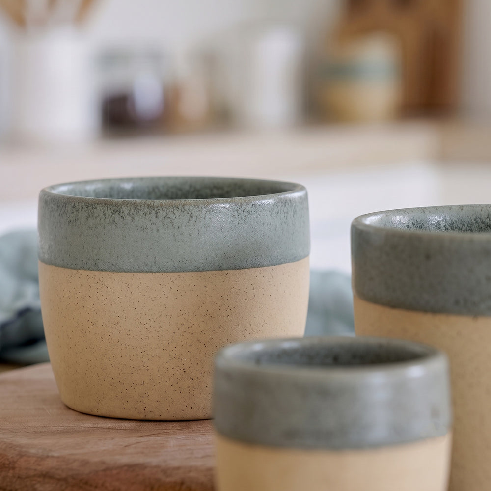 Costa Nova Tazas Arenito Sage Green 360 ml - 6 piezas