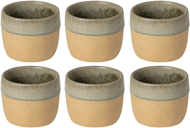 Costa Nova Tazas Arenito Sage Green 360 ml - 6 piezas