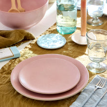 Costa Nova Juego de vajilla Arenito Mauve Rose 18 piezas / 6 personas - 6 platos de cena, 6 platos de desayuno & 6 cuencos