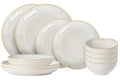 Costa Nova Dinnerware Set Casafina Eivissa Sand Beige 12-Piece / 4 Persons - 4 Dinner Plates, 4 Breakfast Plates & 4 Bowls