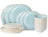 Costa Nova Juego de vajilla Casafina Eivissa Sea Blue 18 piezas / 6 personas - 6 platos de cena, 6 platos de desayuno & 6 cuencos