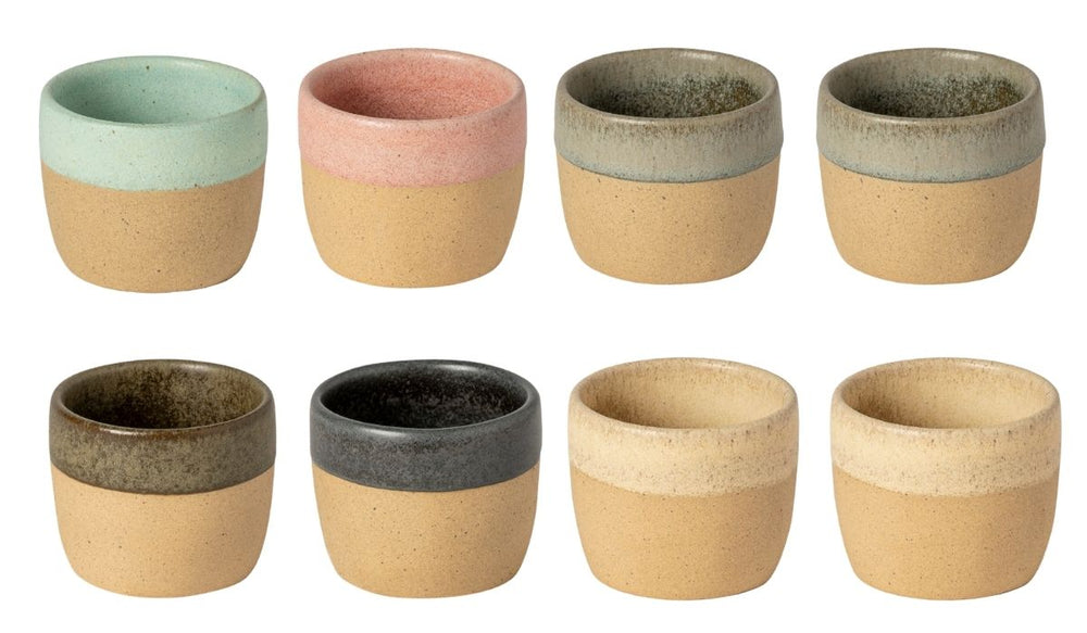 Costa Nova Tazas de Espresso Arenito Multicolor 65 ml - 8 piezas - Caja de regalo