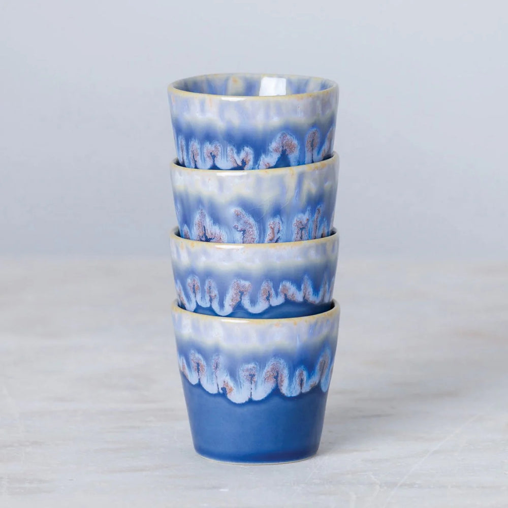Costa Nova Tazas de Espresso Grespresso Multicolor 80 ml - 8 piezas - Caja de regalo