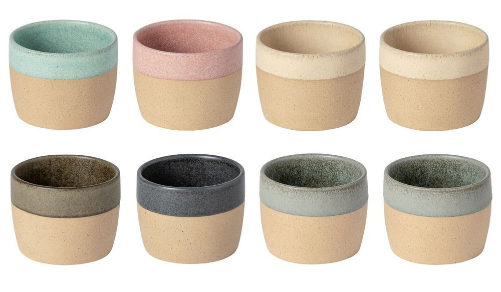 Costa Nova Tazas de Café Arenito Multicolor 200 ml - 8 piezas - Caja de regalo