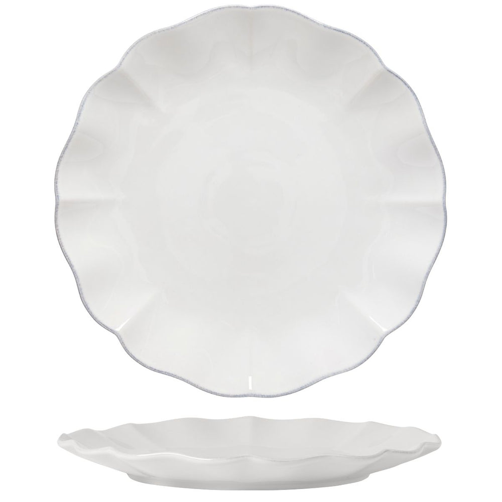 Costa Nova Juego de vajilla Rosa White 18 piezas / 6 personas - 6 platos de cena, 6 platos de desayuno & 6 platos hondos