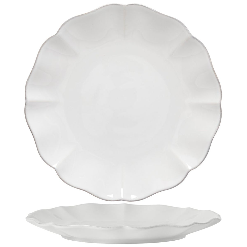 Costa Nova Juego de vajilla Rosa White 18 piezas / 6 personas - 6 platos de cena, 6 platos de desayuno & 6 platos hondos