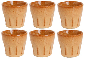 Cosy & Trendy Tazas de Espresso Bistro Amarillo Mostaza 90 ml - 6 piezas