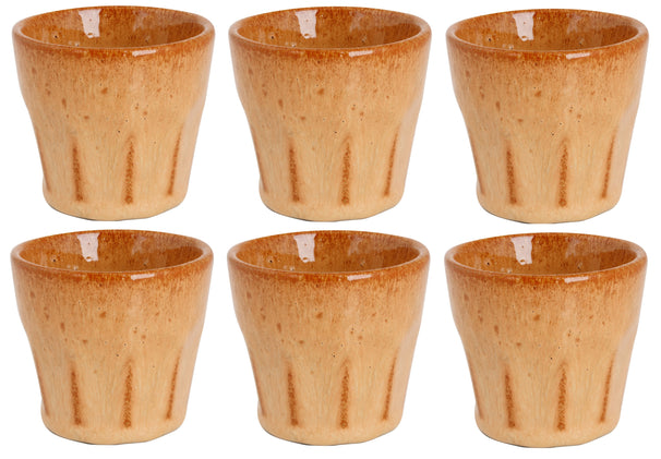 Cosy & Trendy Tazas de Espresso Bistro Amarillo Mostaza 90 ml - 6 piezas