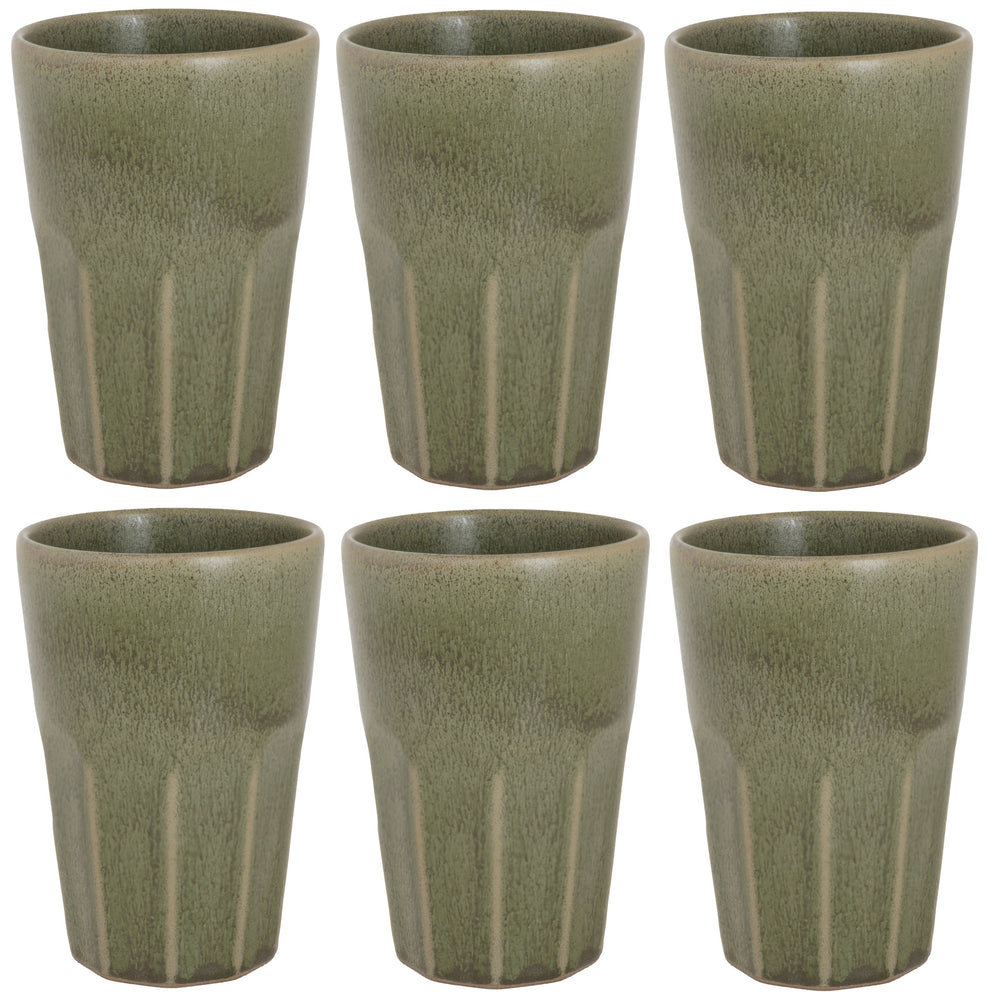 Cosy & Trendy Latte Macchiato Cups Bistro Thyme Green 450 ml - 6 pieces