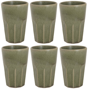 Cosy & Trendy Latte Macchiato Cups Bistro Thyme Green 450 ml - 6 pieces