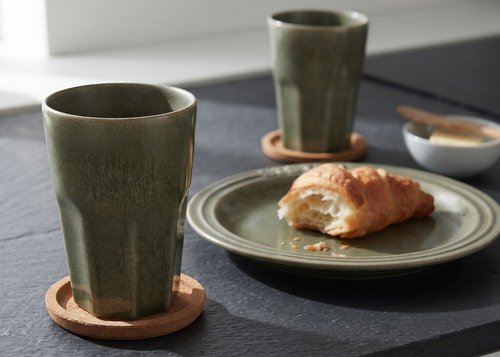 Cosy & Trendy Latte Macchiato Cups Bistro Thyme Green 450 ml - 6 pieces