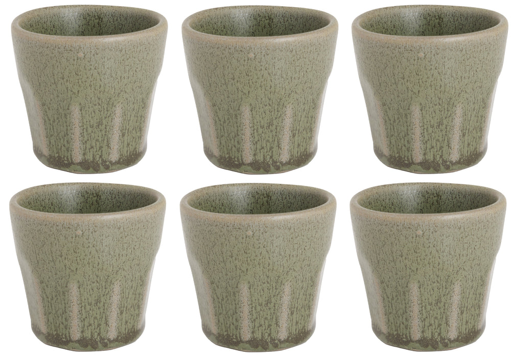 Cosy & Trendy Espresso Cups Bistro Thyme Green 90 ml - 6 pieces