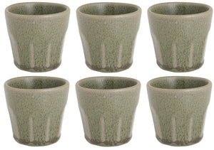 Cosy & Trendy Tazas de Espresso Bistro Thyme Green 90 ml - 6 piezas