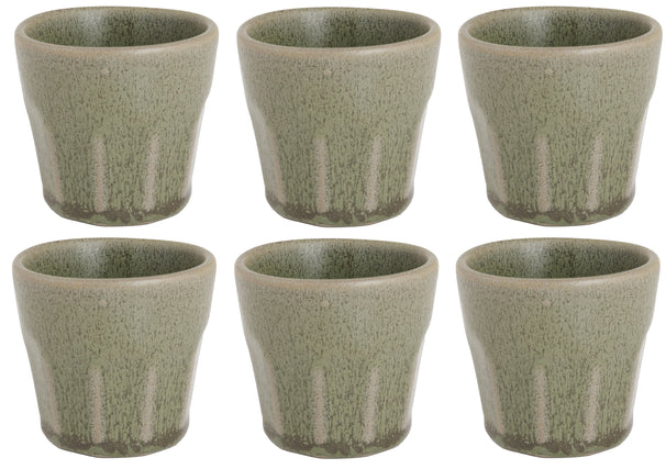 Cosy & Trendy Tazas de Espresso Bistro Thyme Green 90 ml - 6 piezas