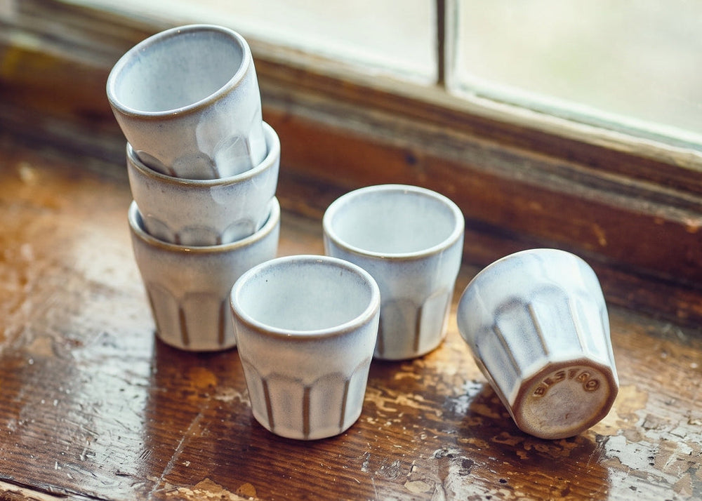 Cosy & Trendy Espresso Cups Bistro Vintage White 90 ml - 6 pieces