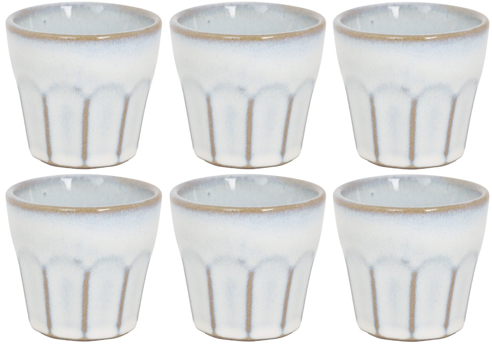 Cosy & Trendy Espresso Cups Bistro Vintage White 90 ml - 6 pieces