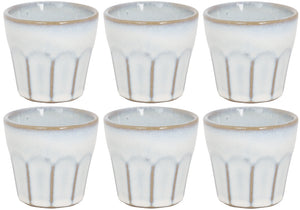 Cosy & Trendy Tazas de Espresso Bistro Vintage White 90 ml - 6 piezas