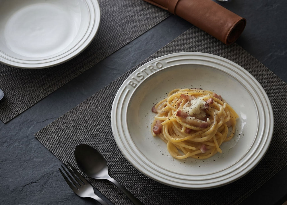 Cosy & Trendy Deep Plates / Pasta Plates Bistro Vintage White ø 26 cm - 6 pieces
