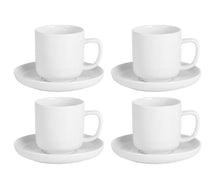 Cosy & Trendy Espresso Cups with Saucers Moon White - 90 ml - 4 pieces