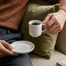 Cosy & Trendy Espresso Cups with Saucers Moon White - 90 ml - 4 pieces