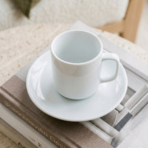 Cosy & Trendy Espresso Cups with Saucers Moon White - 90 ml - 4 pieces