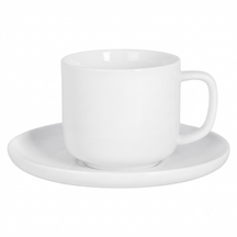 Cosy & Trendy Coffee Cups with Saucers Moon White - 200 ml - 4 pieces