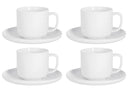 Cosy & Trendy Coffee Cups with Saucers Moon White - 200 ml - 4 pieces
